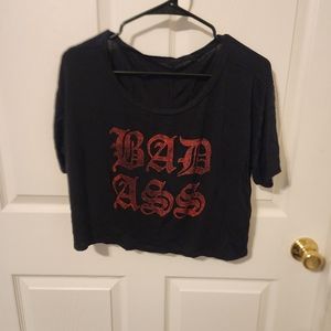 Badass women's crop top size L